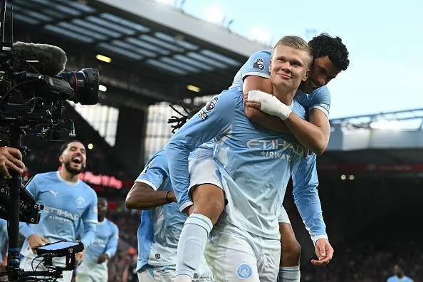 Manchester City Bungkam Anfield, Erling Haaland Cetak Gol Kemenangan