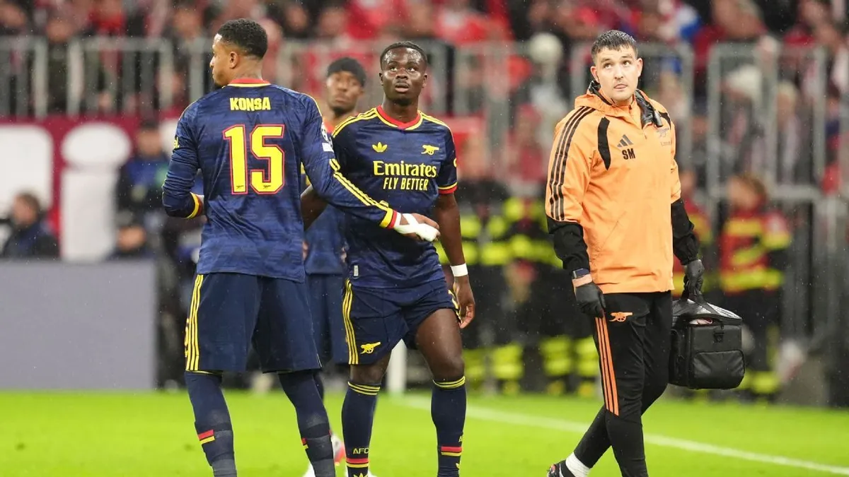 Bukayo Saka Cedera, Arsenal Bungkam Bayern di Liga Champions