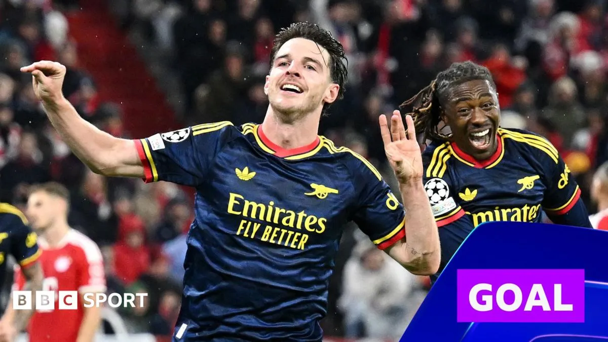 Declan Rice Selamatkan Arsenal Lewat Gol Dramatis Kontra Bayern