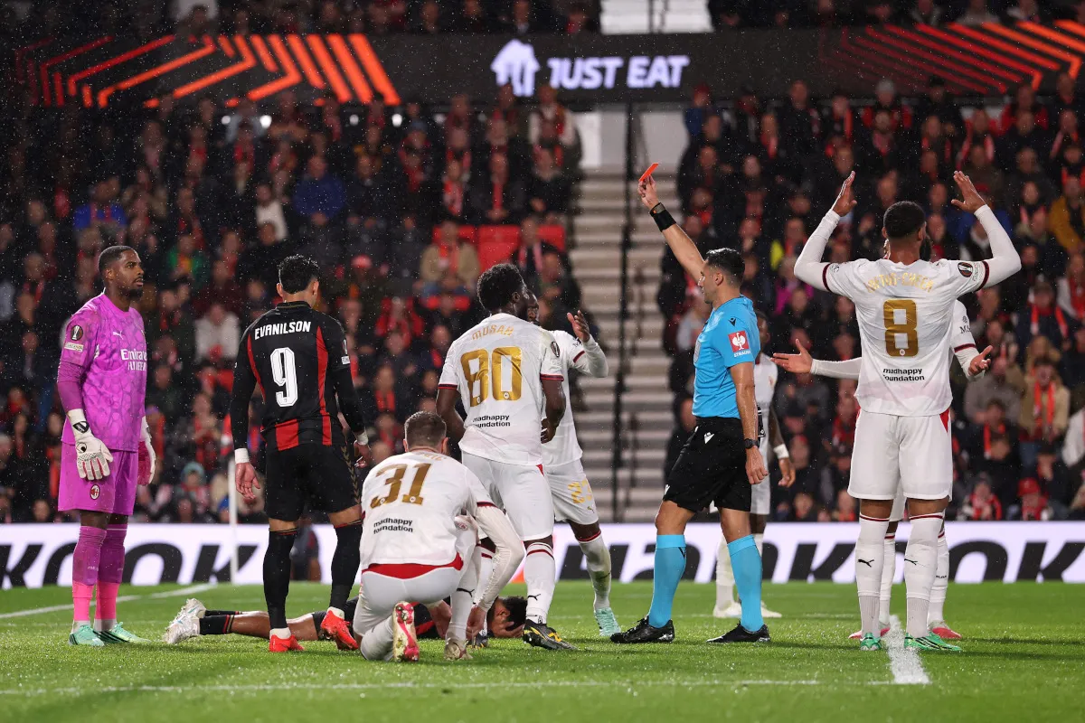 Hasil Liga Europa: Bournemouth Hajar AC Milan Tiga Gol Tanpa Balas